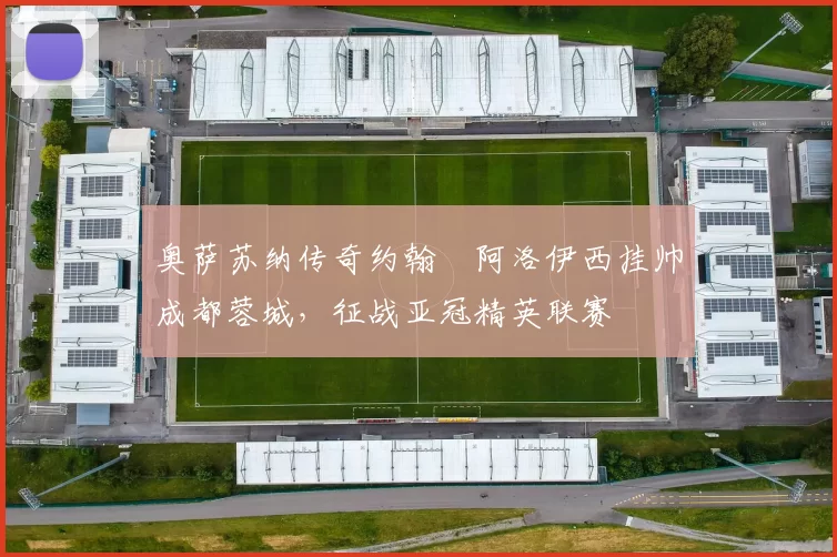 奥萨苏纳传奇约翰・阿洛伊西挂帅成都蓉城，征战亚冠精英联赛